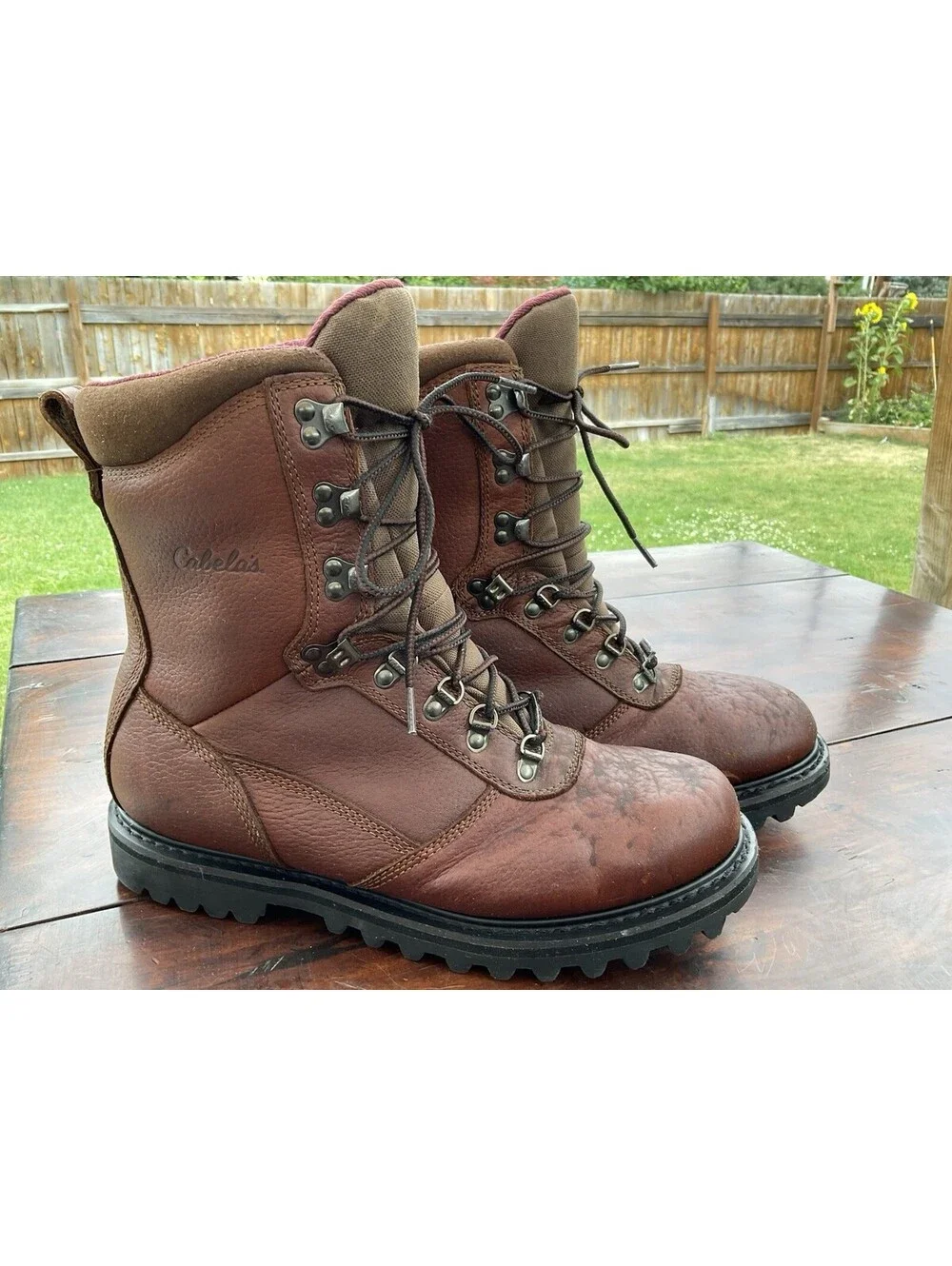 Cabelas Hunting Boots Mens Size 10.5EE Iron Ridge 800g Leather Goretex Insulated